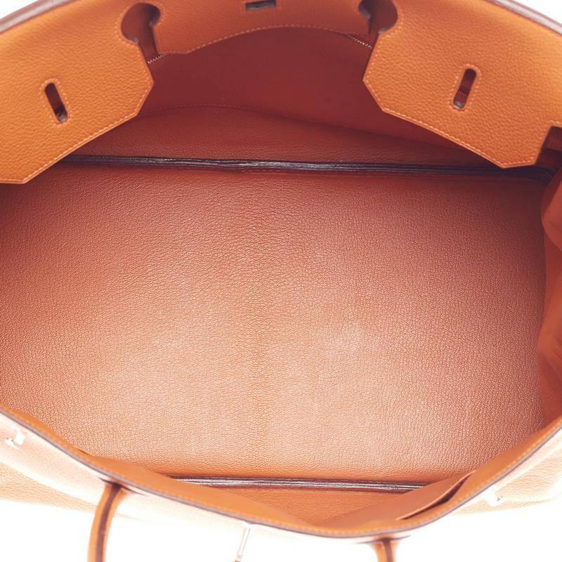 Hermes Birkin Orange Clemence with Palladium Hardware 40 3