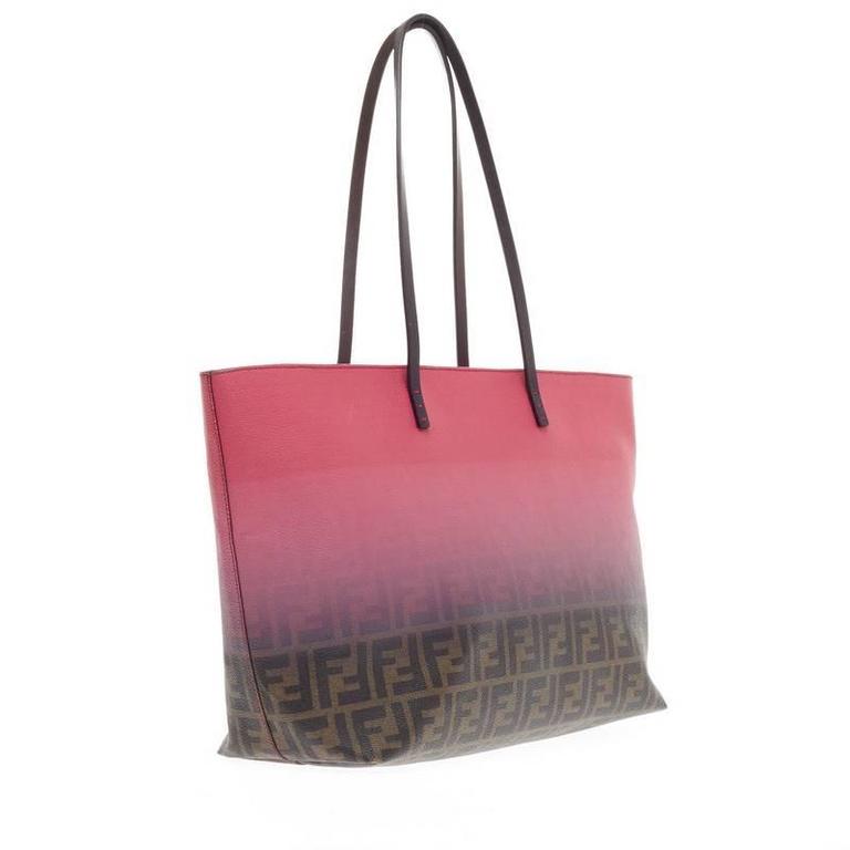 Fendi Roll Tote Ombre Zucca Coated Canvas Large