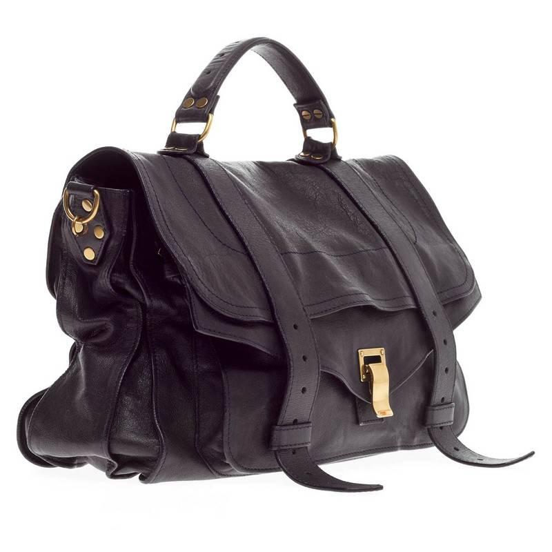 Proenza Schouler PS1 Satchel Leather Large In Good Condition In NY, NY
