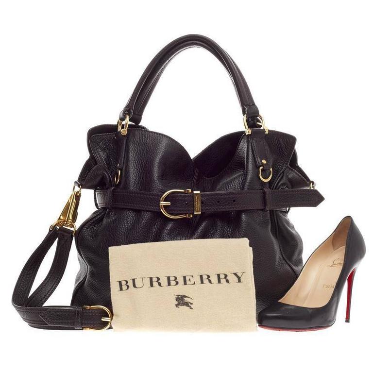 burberry belted leather tote