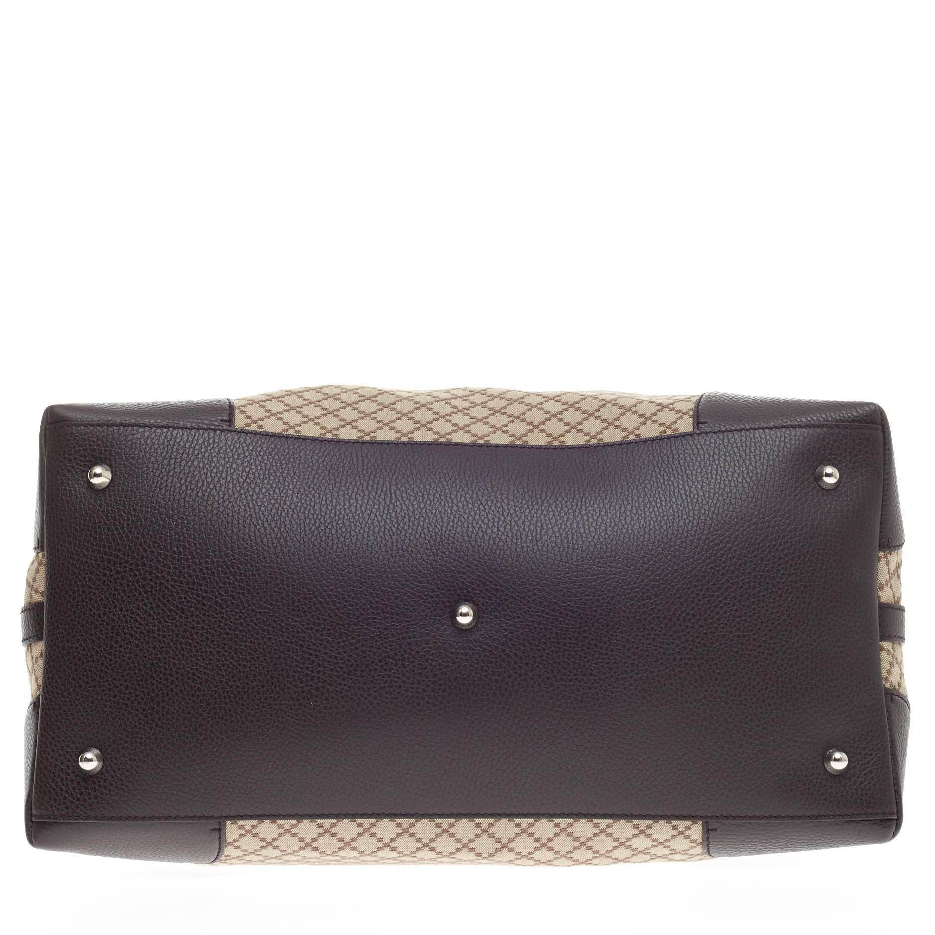 Gucci Weekender Zip Tote Diamante Segeltuch groß 1