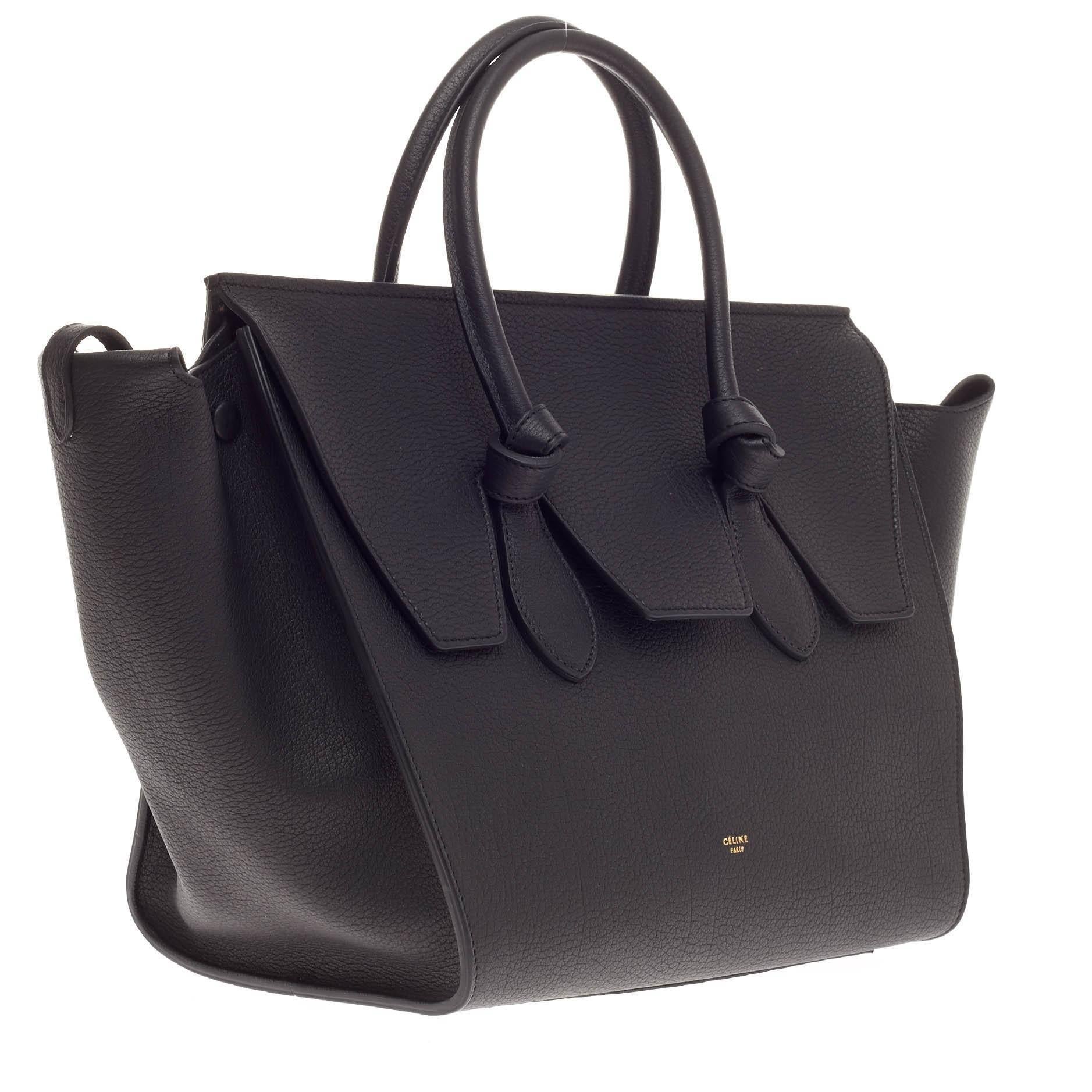 Celine Tie Knot Tote Grainy Leather Large In Good Condition In NY, NY