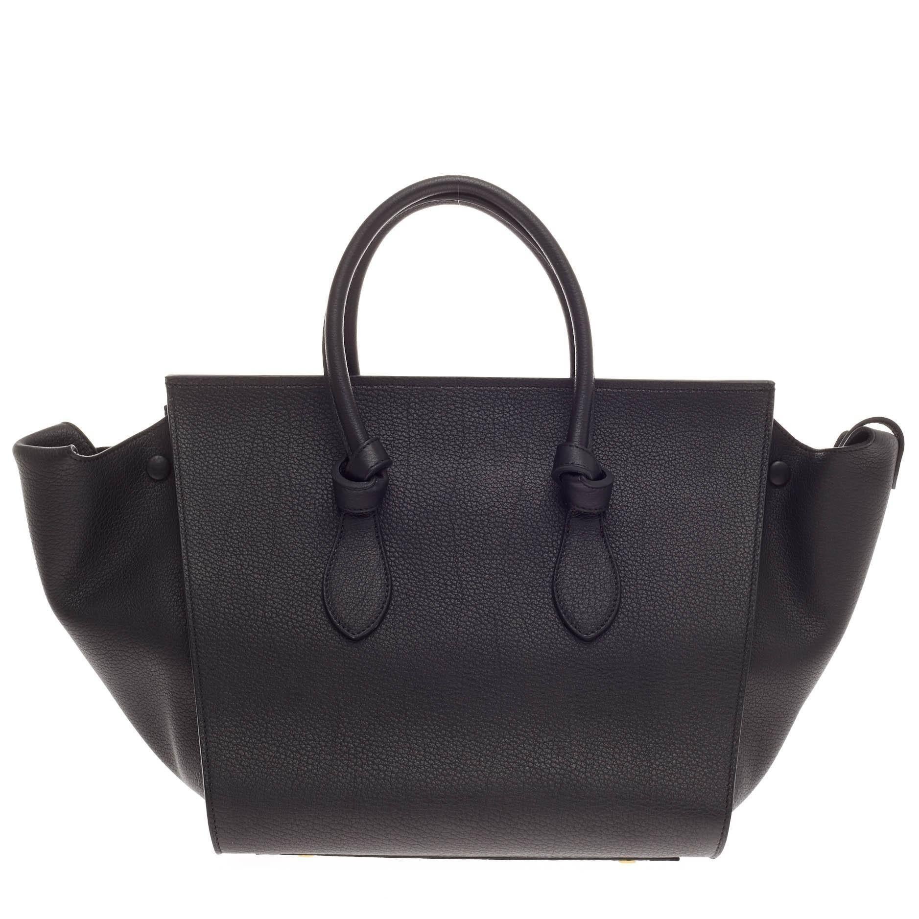Women's Celine Tie Knot Tote Grainy Leather Large