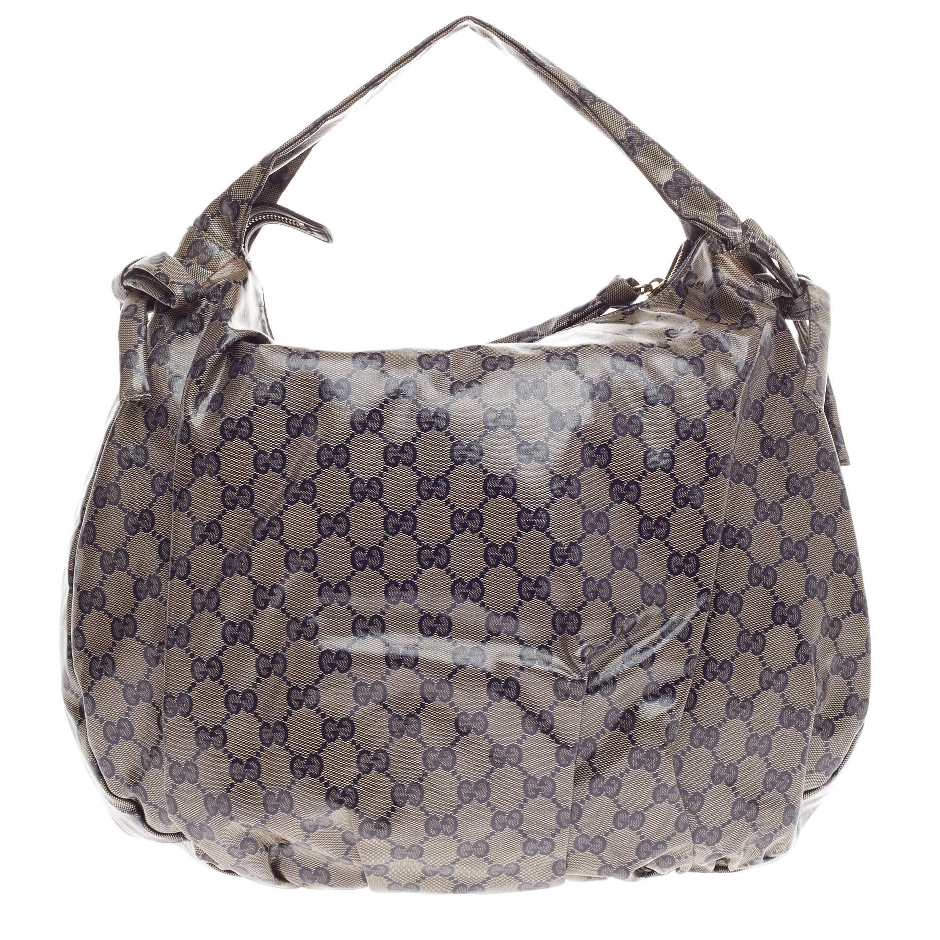 Women's Gucci Hysteria Hobo GG Coated Canvas