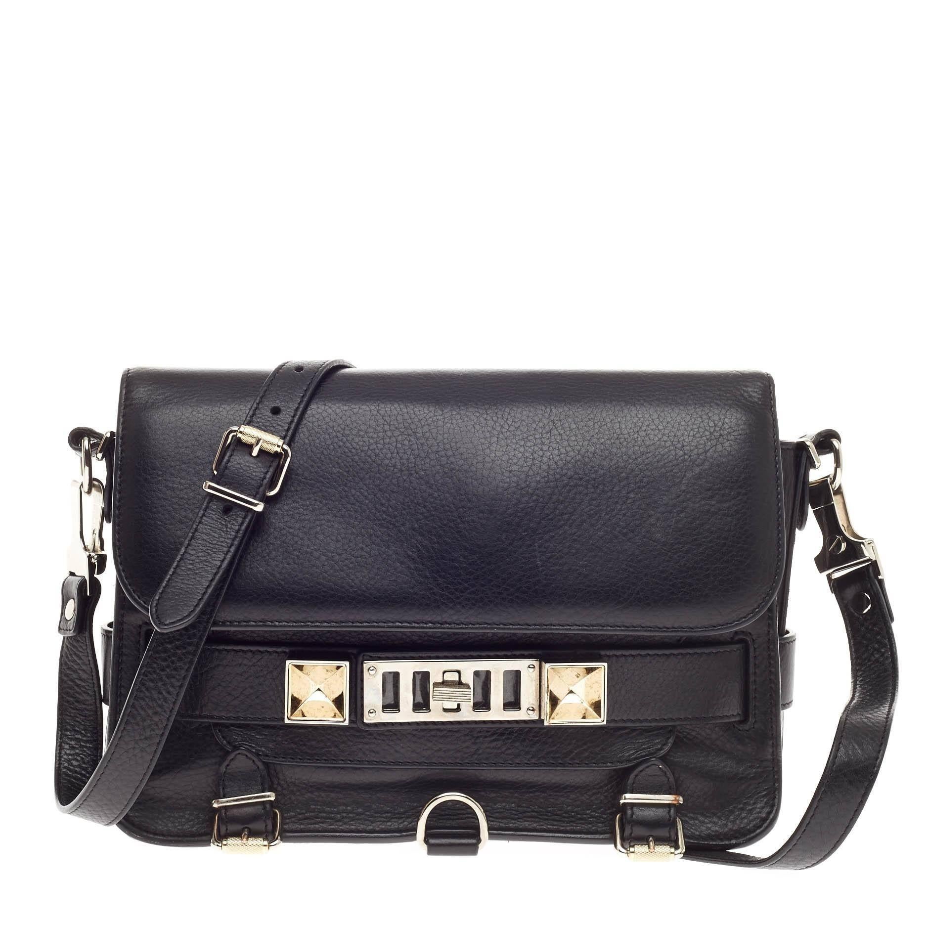 Proenza Schouler PS11 Crossbody Leather Medium In Good Condition In NY, NY