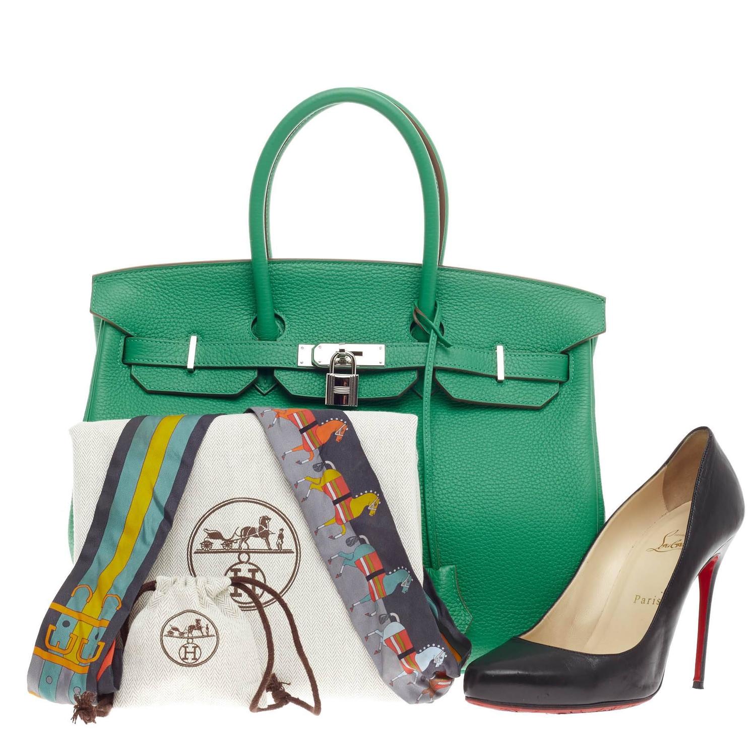 Hermes Birkin Bamboo Togo with Palladium Hardware 35 at 1stdibs