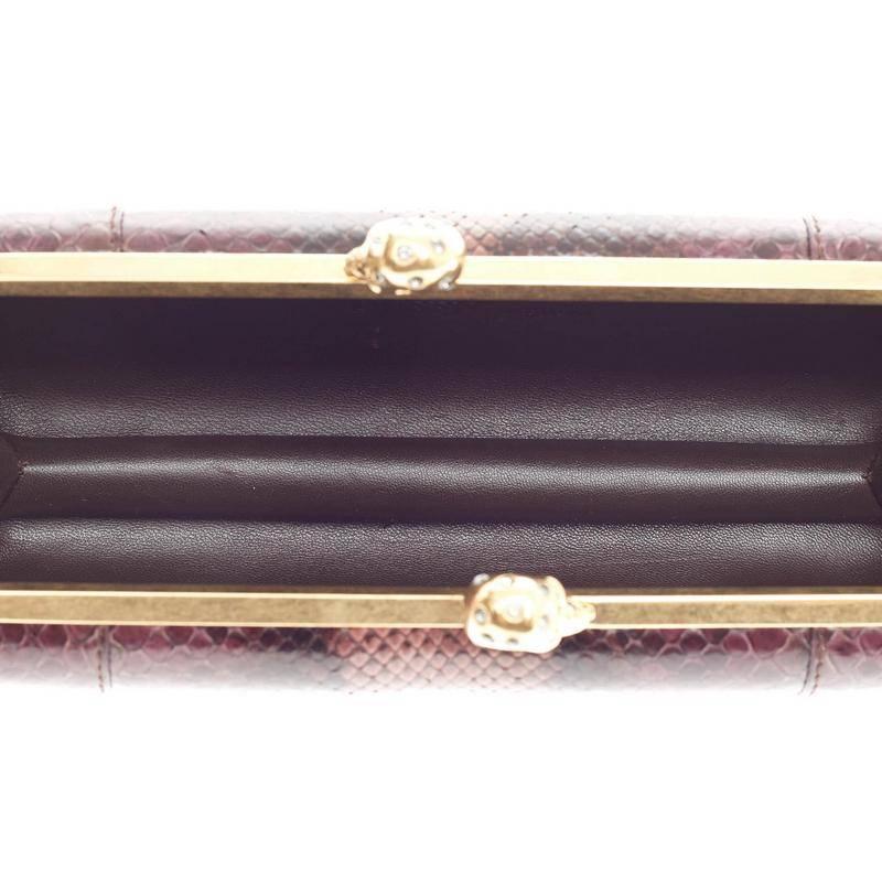 Alexander McQueen Twin Skull Box Clutch Python Long 1