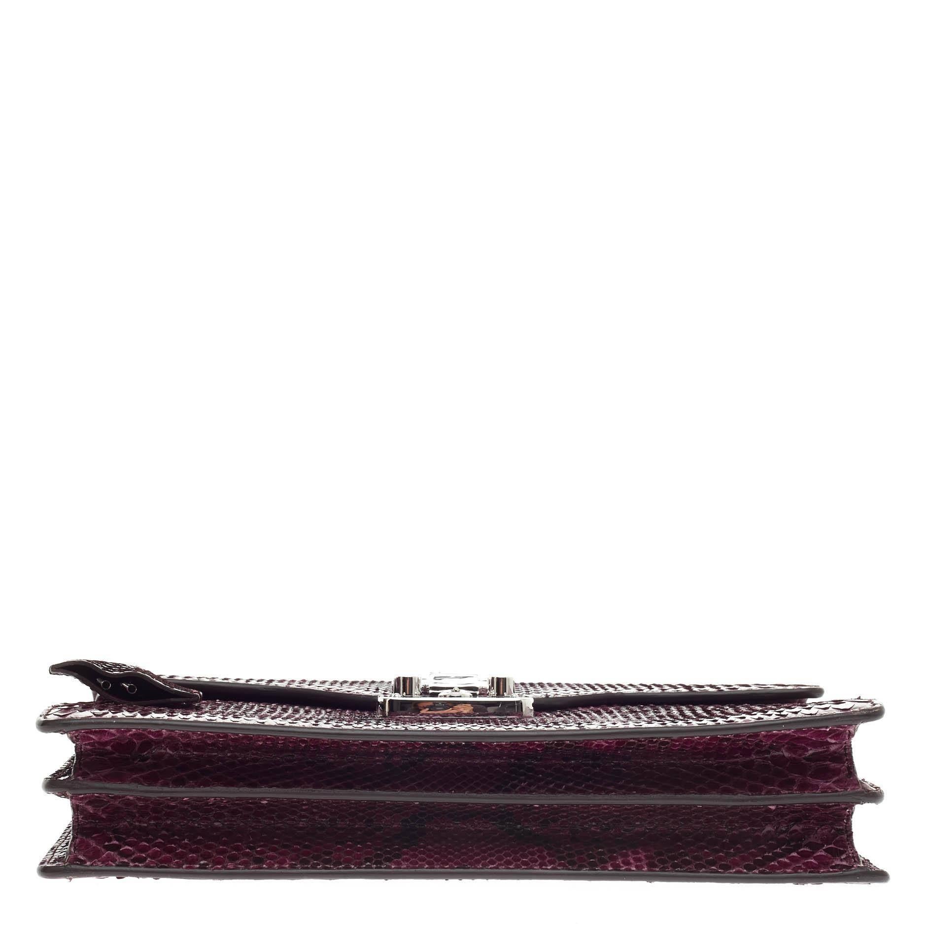 Women's Gucci Lady Lock Briefcase Clutch Python