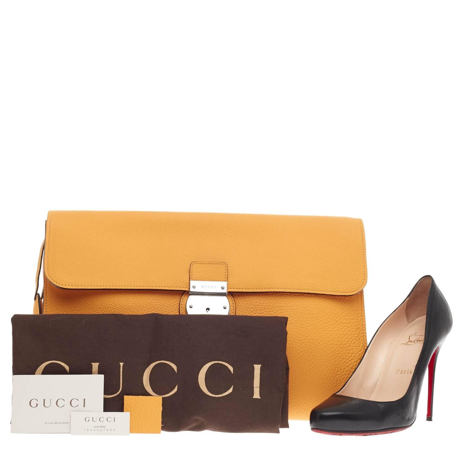 Gucci Portfolio Briefcase Leather Medium at 1stdibs