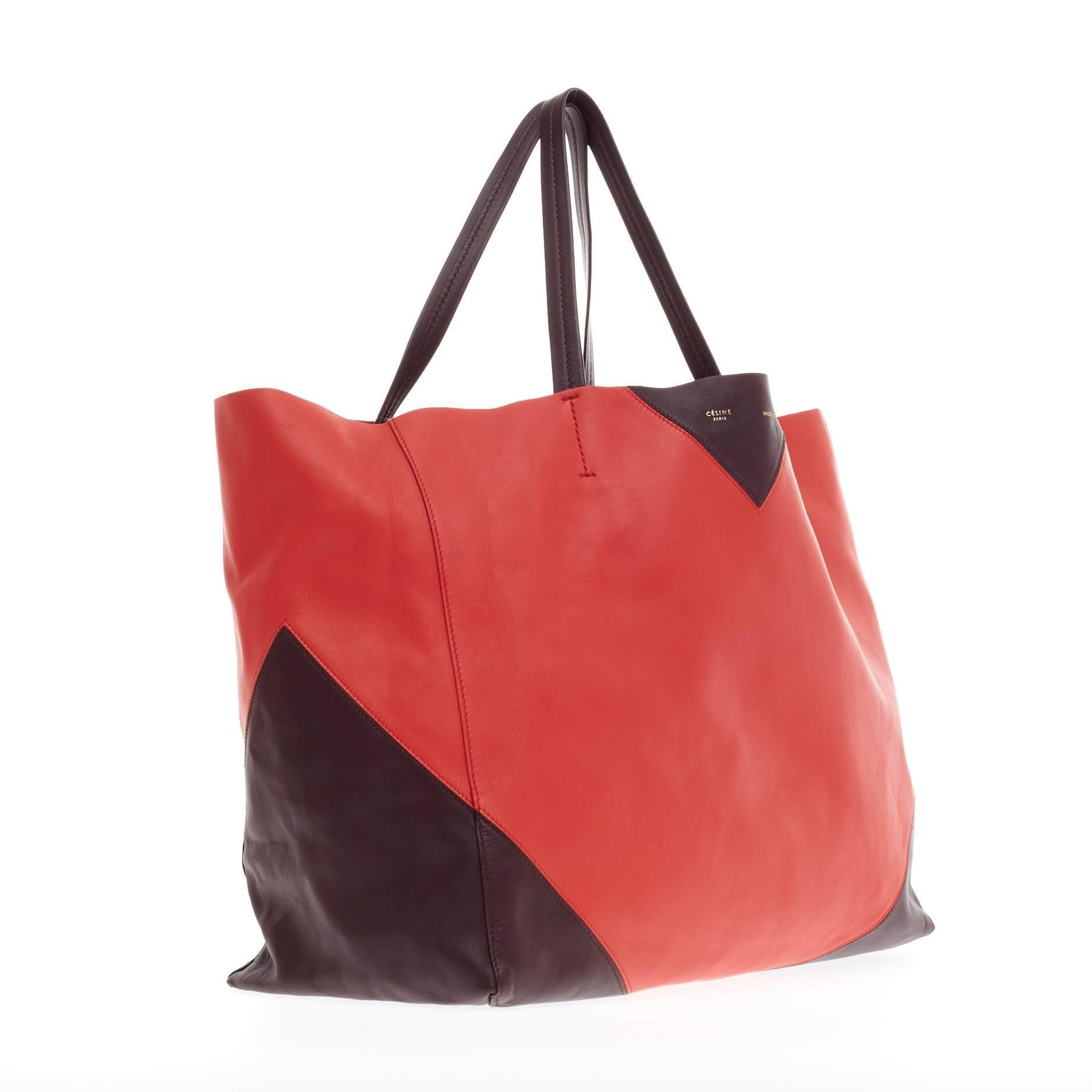 Celine Horizontal Cabas Tote Leather Large In Good Condition In NY, NY