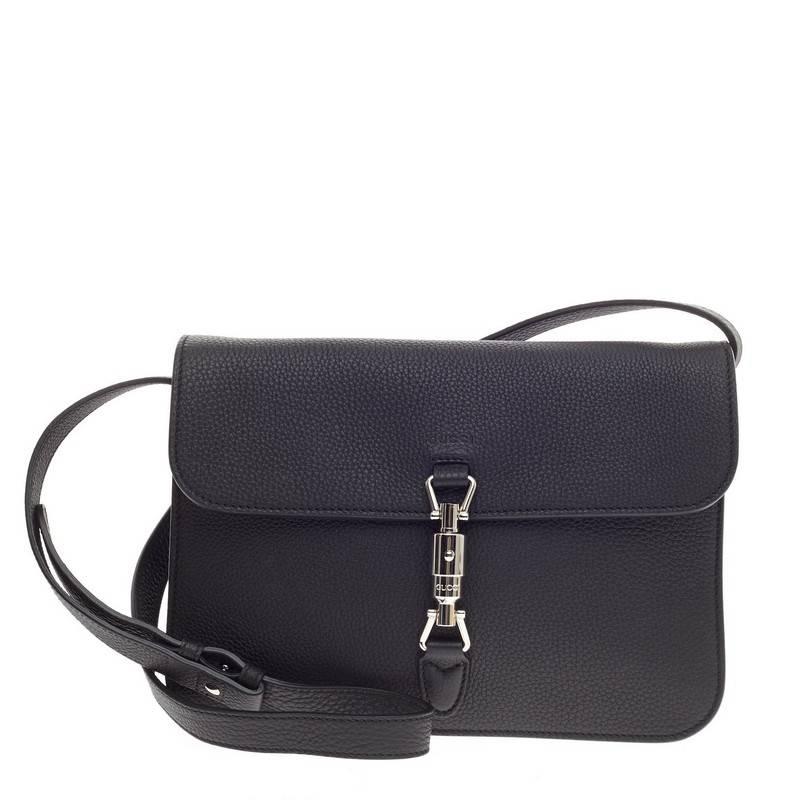 Gucci Jackie Flap Shoulder Bag Soft Leather