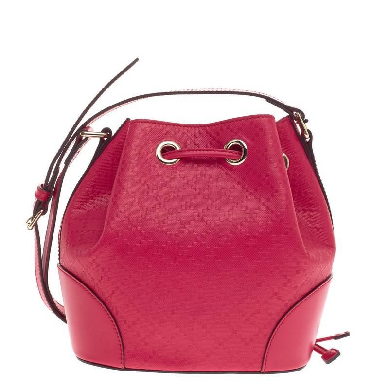 Women's Gucci Bright Bucket Bag Diamante Leather Large