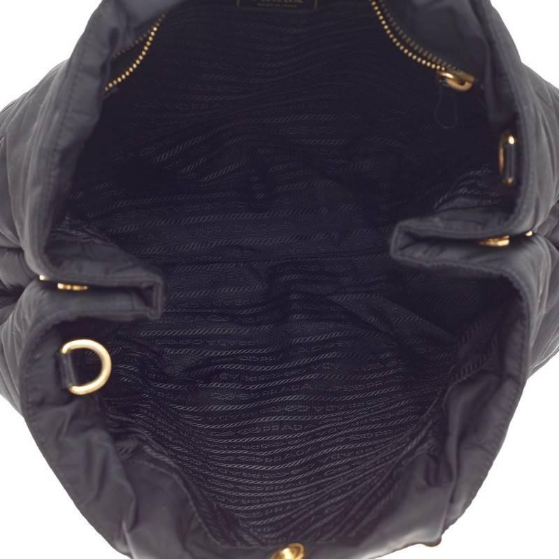 Prada Convertible Metal Handle Satchel Quilted Tessuto at 1stdibs