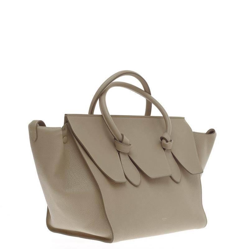 Celine Tie Knot Tote Grainy Leather Small In Good Condition In NY, NY