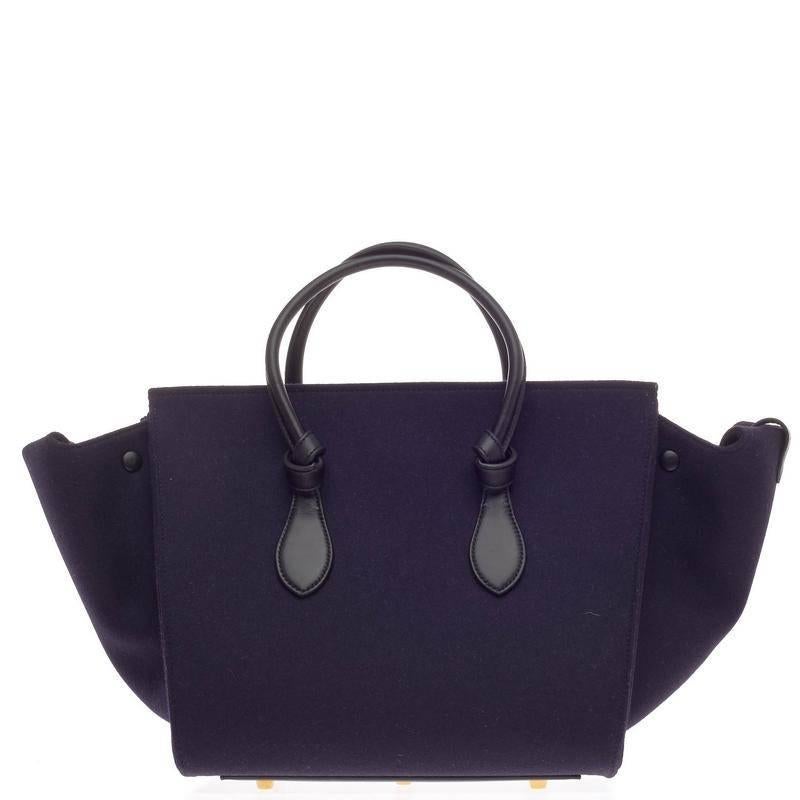 Women's Celine Tie Knot Tote Leather and Felt Small