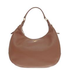 Used Prada Zip Top Hobo Vitello Daino