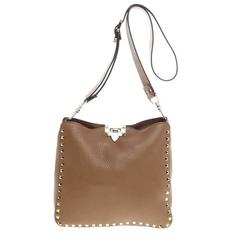 Valentino Rockstud Flip-Lock Messenger Bag Leather Small