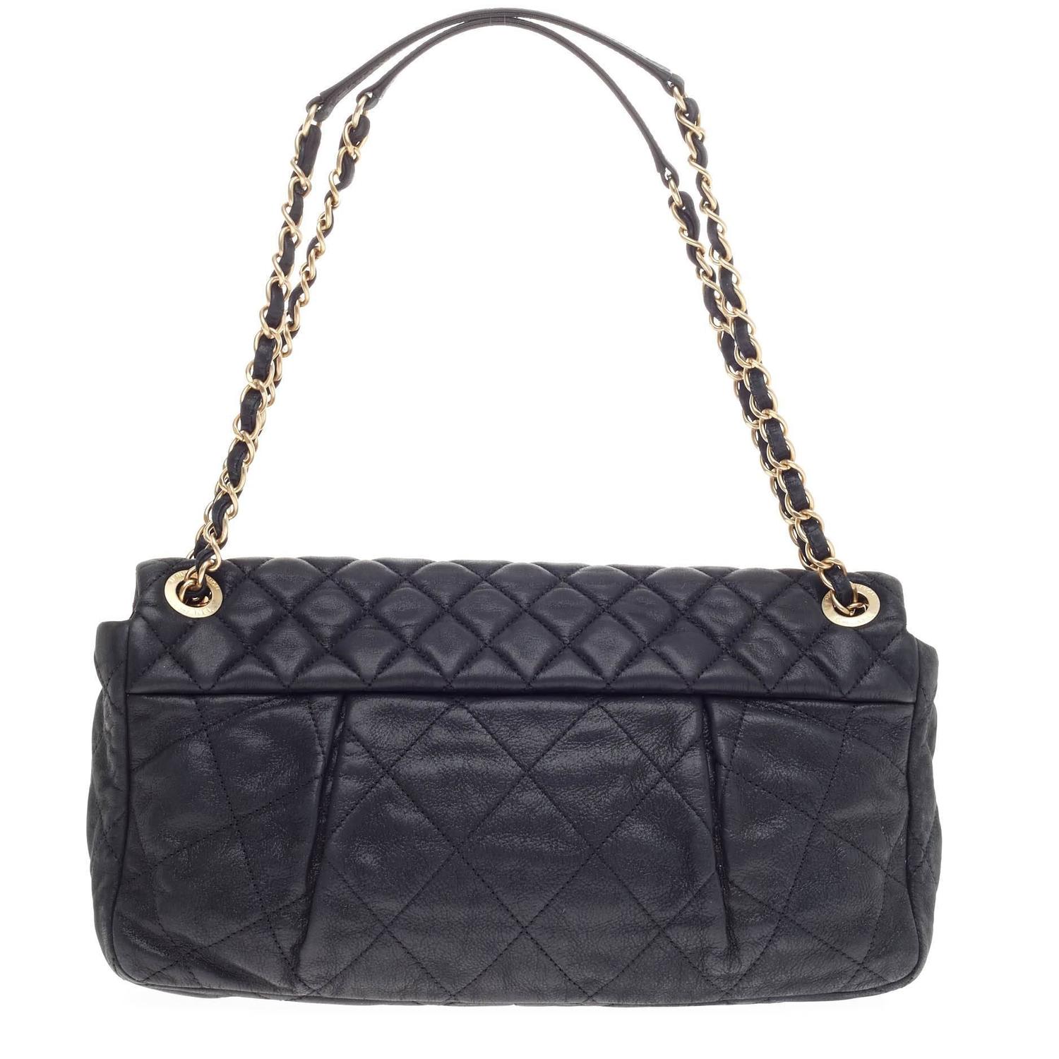 Chanel Chic Quilt Flap Bag Quilted Iridescent Leather Large at 1stdibs