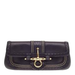 Used Gucci Snaffle Bit Convertible Clutch Leather