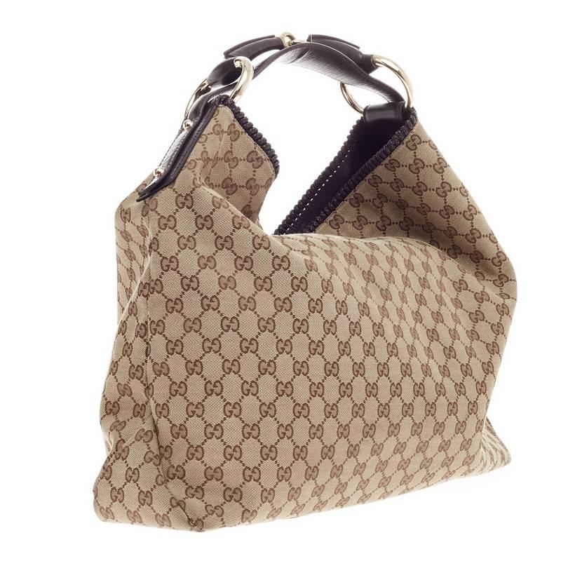 Gucci Horsebit Hobo GG in tela grande In condizioni buone a NY, NY