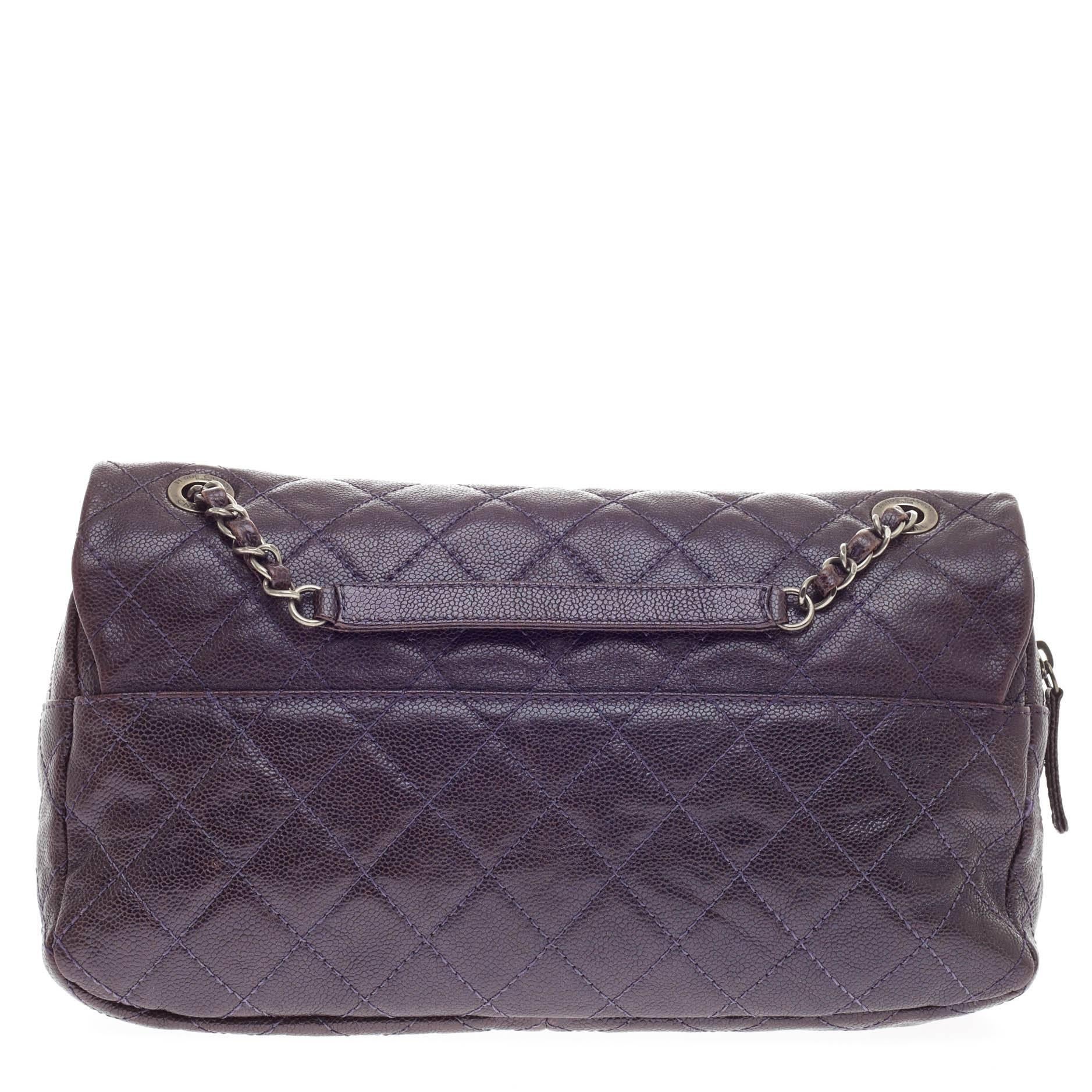 Chanel Easy Flap Bag Caviar Jumbo In Good Condition In NY, NY