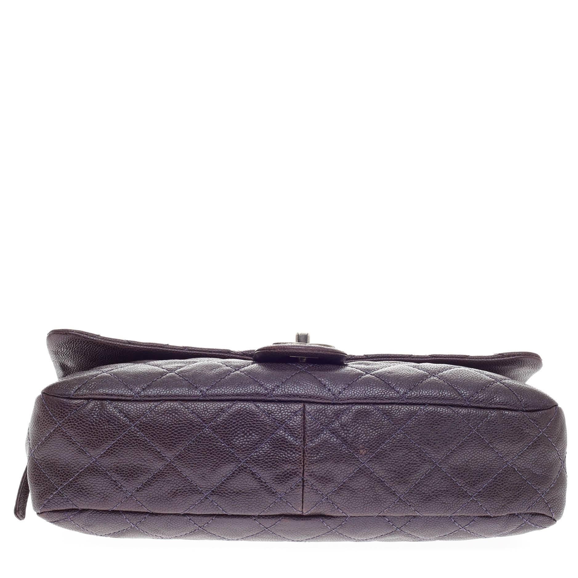 Women's or Men's Chanel Easy Flap Bag Caviar Jumbo