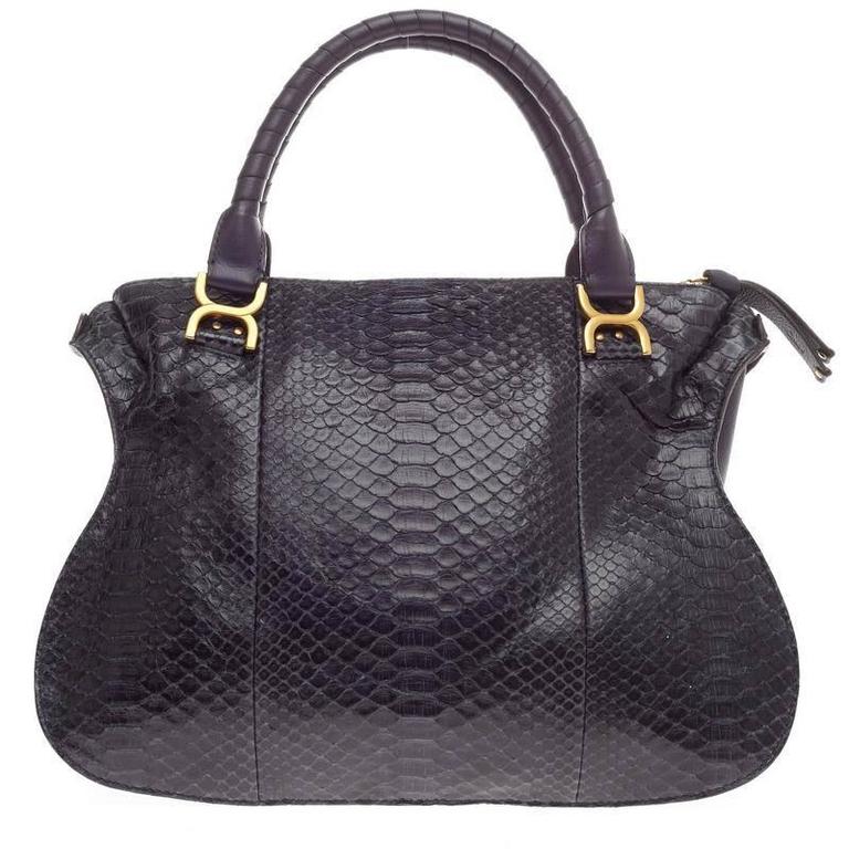 Chloe Marcie Satchel Python Large at 1stDibs | chloe marcie large ...