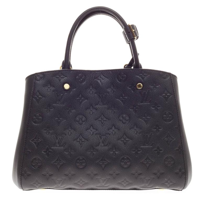 Louis Vuitton Noir Monogram Empreinte Leather Montaigne BB Bag at