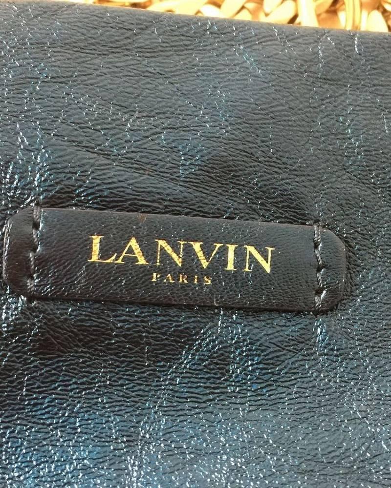 Lanvin Paper Bag Tote Metallic Lambskin Large 2