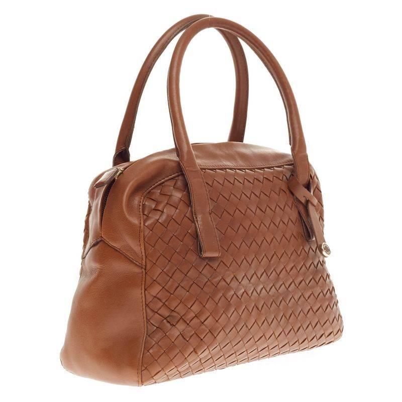 Bottega Veneta Zip Boston Intrecciato Nappa Small In Good Condition In NY, NY
