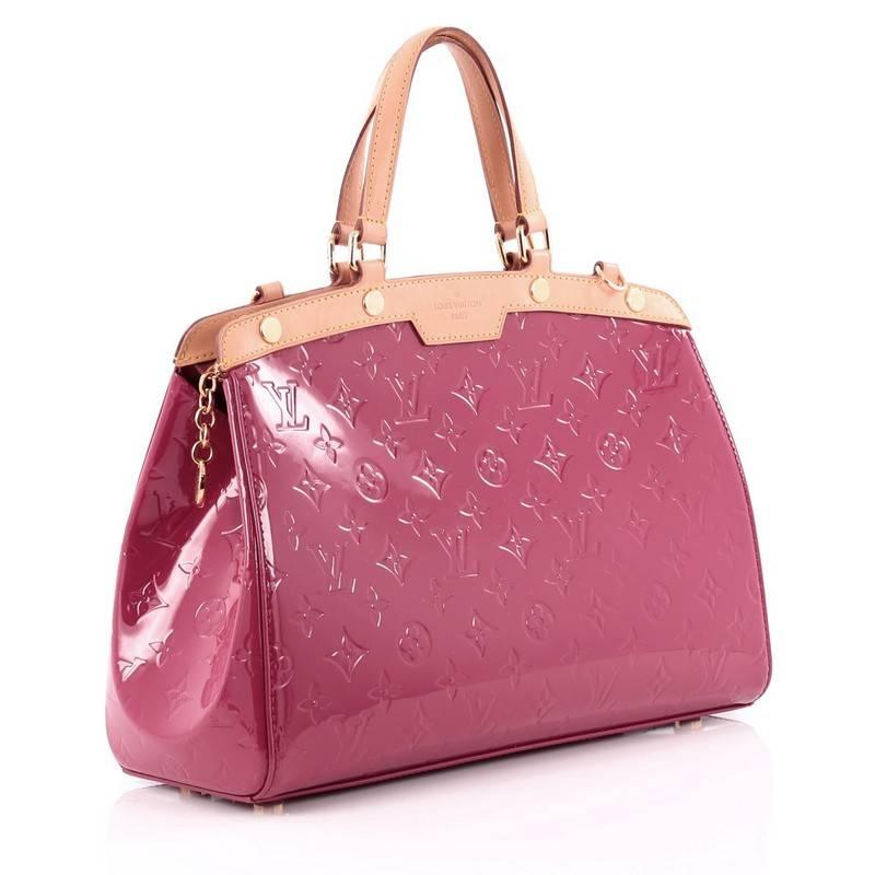 Pink Louis Vuitton Brea Monogram Vernis MM