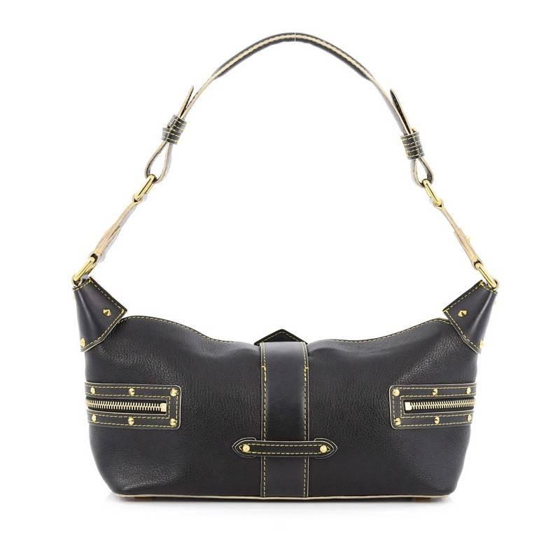 Black Louis Vuitton Suhali L'Impetueux Handbag Leather