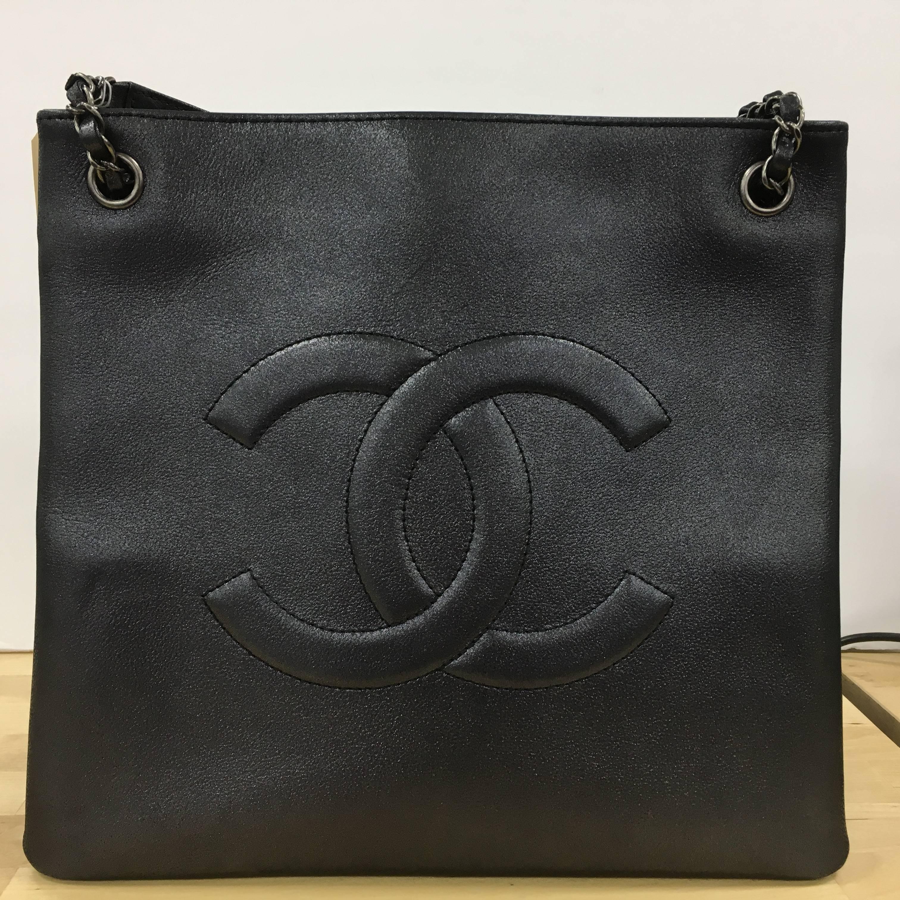 Chanel New Timeless Shopping Tote Iridescent Calfskin Small 3
