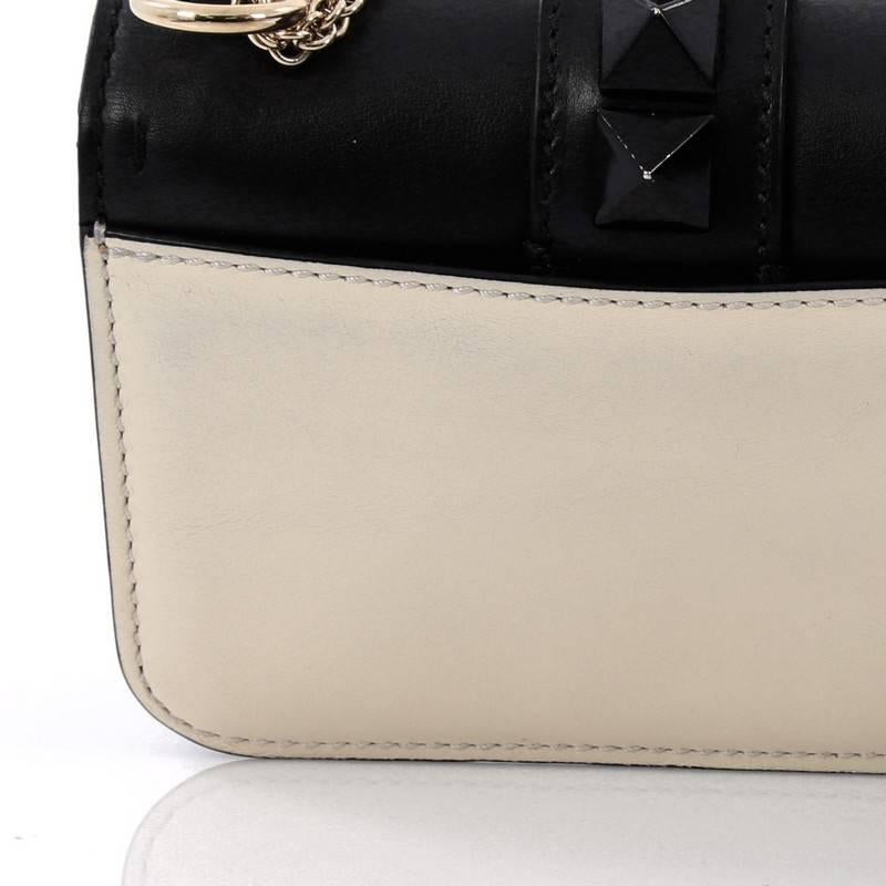 Valentino Glam Lock Shoulder Bag Leather Mini 3