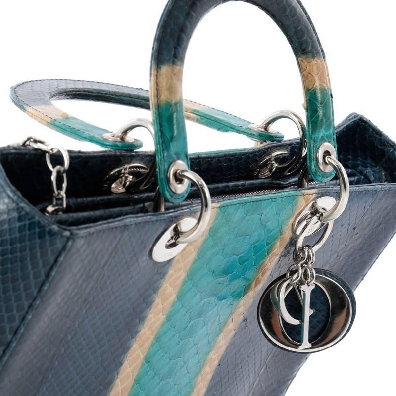Christian Dior Lady Dior Handbag Python Large 2