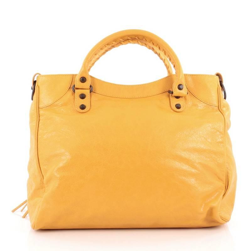  Balenciaga Velo Classic Studs Handbag Leather In Good Condition In NY, NY