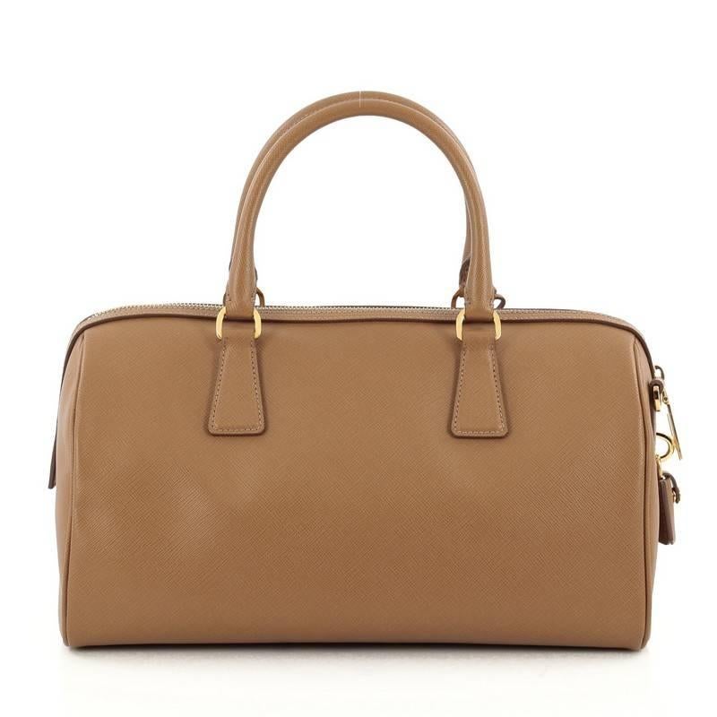Prada Lux Convertible Boston Bag Saffiano Leather Medium In Good Condition In NY, NY