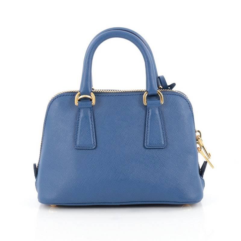 Prada Promenade Handbag Saffiano Leather Mini In Good Condition In NY, NY