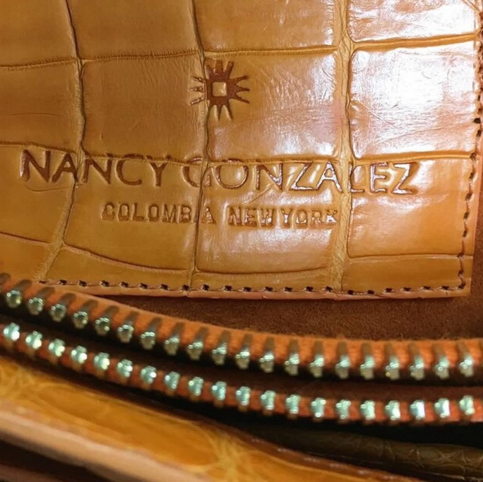 Nancy Gonzalez Chain Flap Shoulder Bag Lizard and Crocodile Medium 2