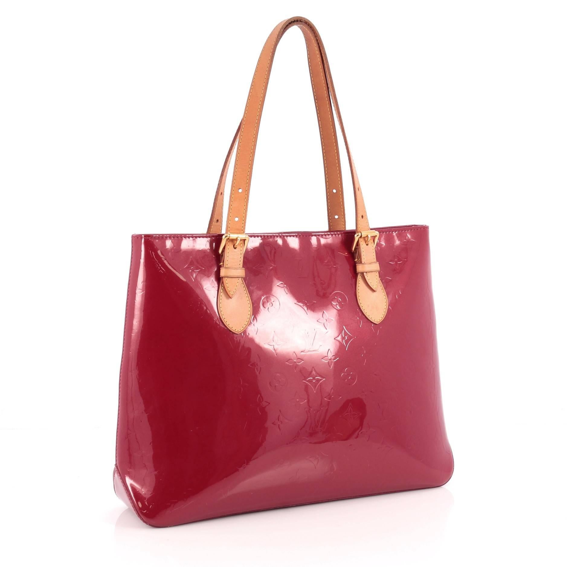 Red Louis Vuitton Brentwood Handbag Monogram Vernis