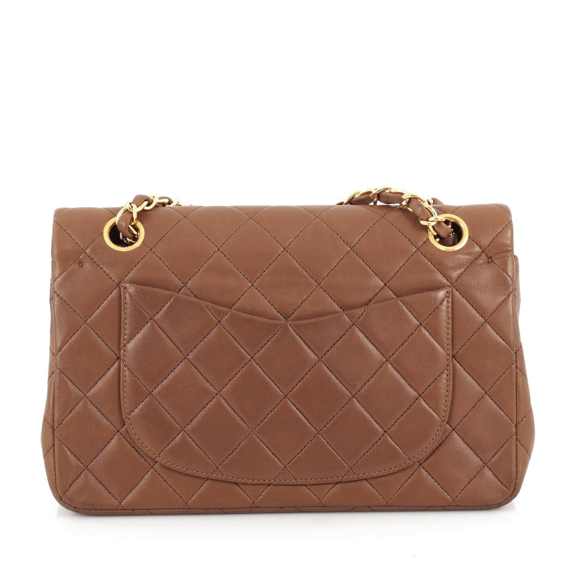 chanel brown flap bag