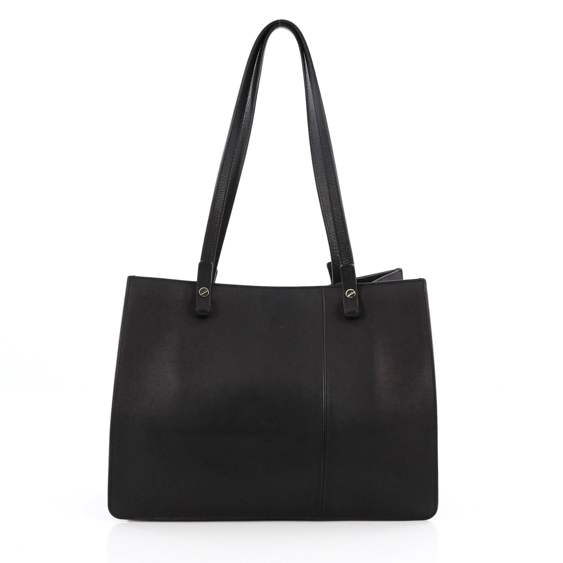 Chloe Faye Tote Stitched Leather Small  In Good Condition In NY, NY