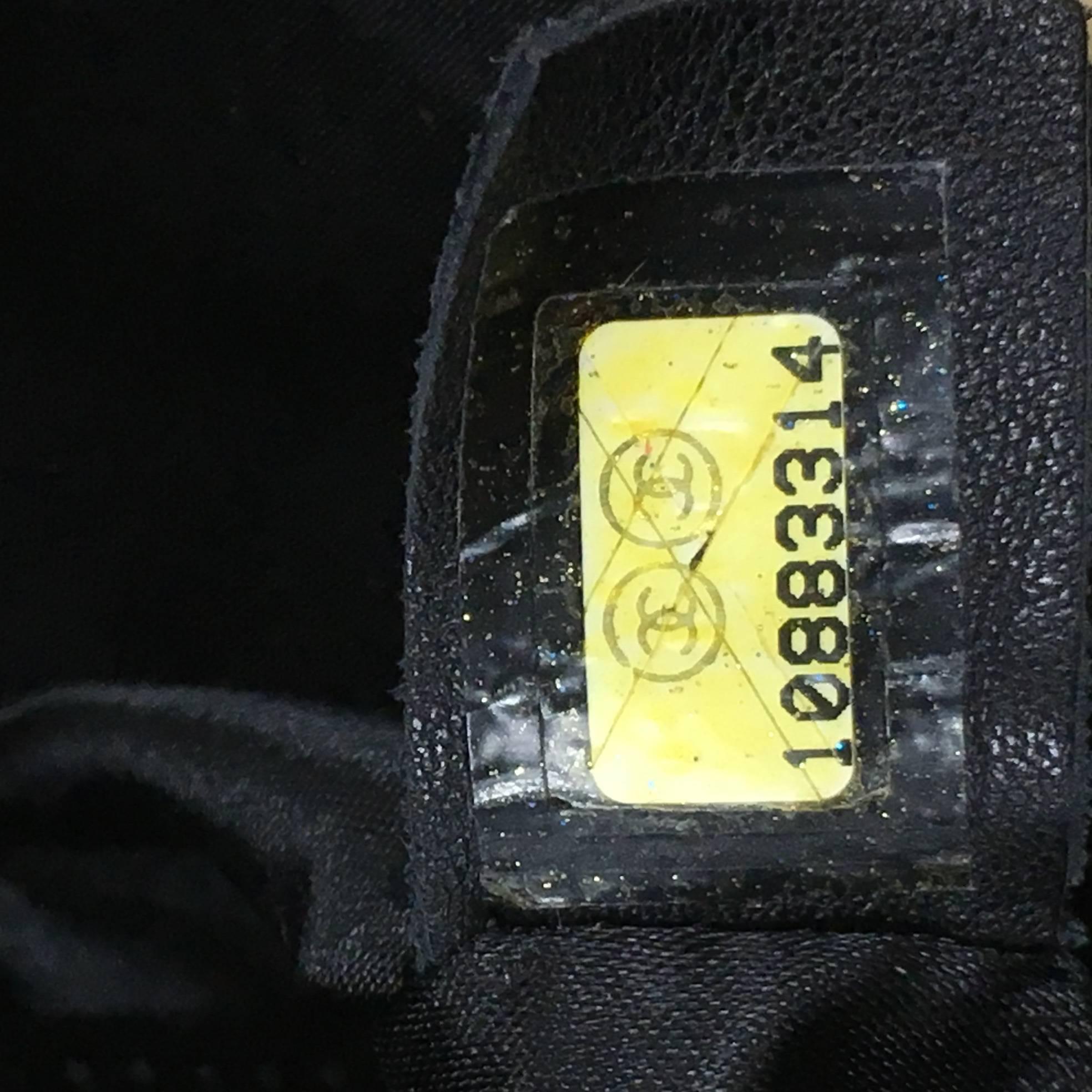 Chanel Vintage CC Side Belted Flap Bag Check Embossed Velvet Medium 2