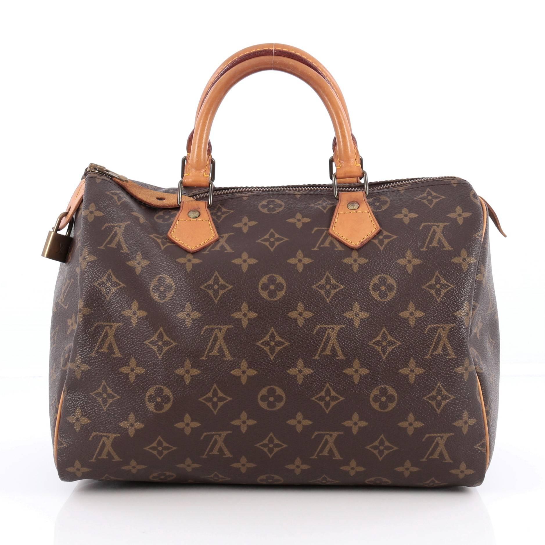 Louis Vuitton Speedy Handbag Monogram Canvas 30 In Good Condition In NY, NY