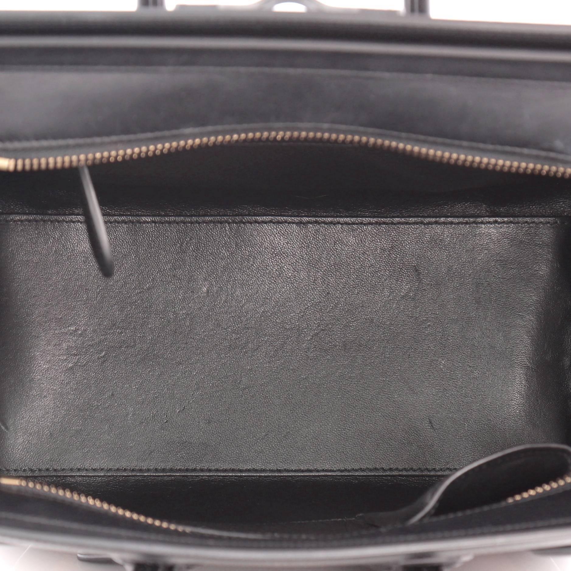 Celine Tricolor Luggage Handbag Leather Micro 1