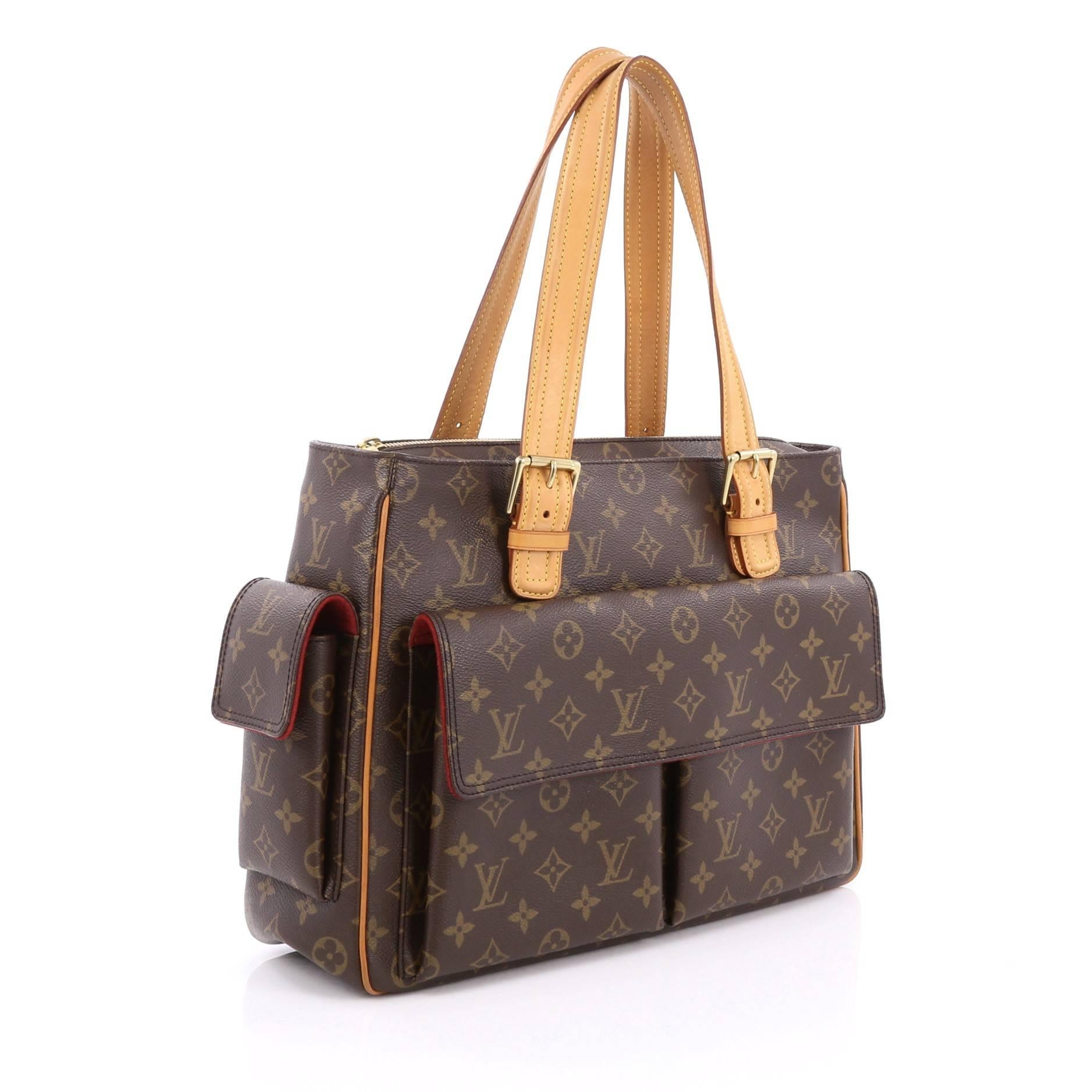 Black Louis Vuitton Multipli Cite Handbag Monogram Canvas