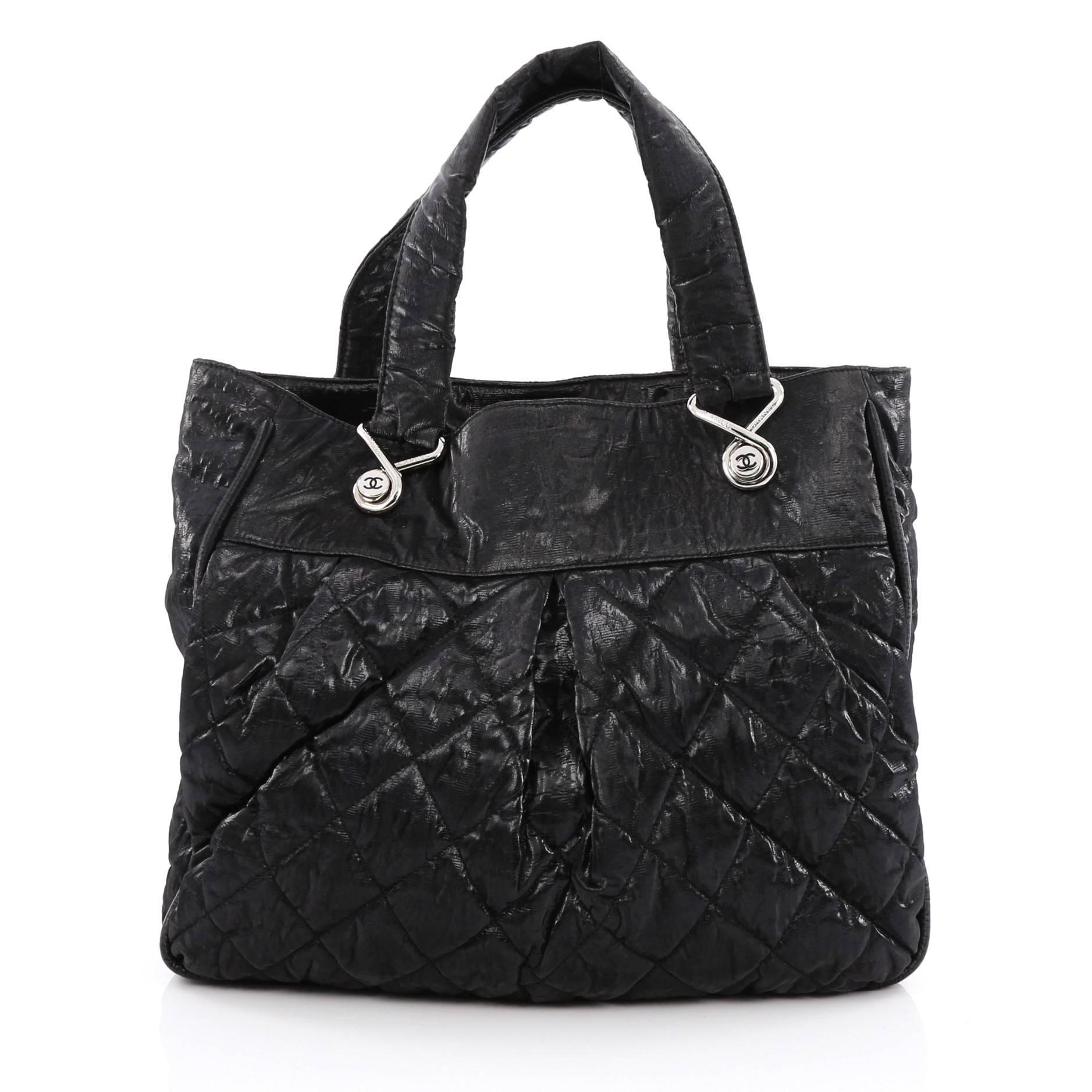  Chanel Le Marais Tote Quilted Coated Canvas Large In Good Condition In NY, NY