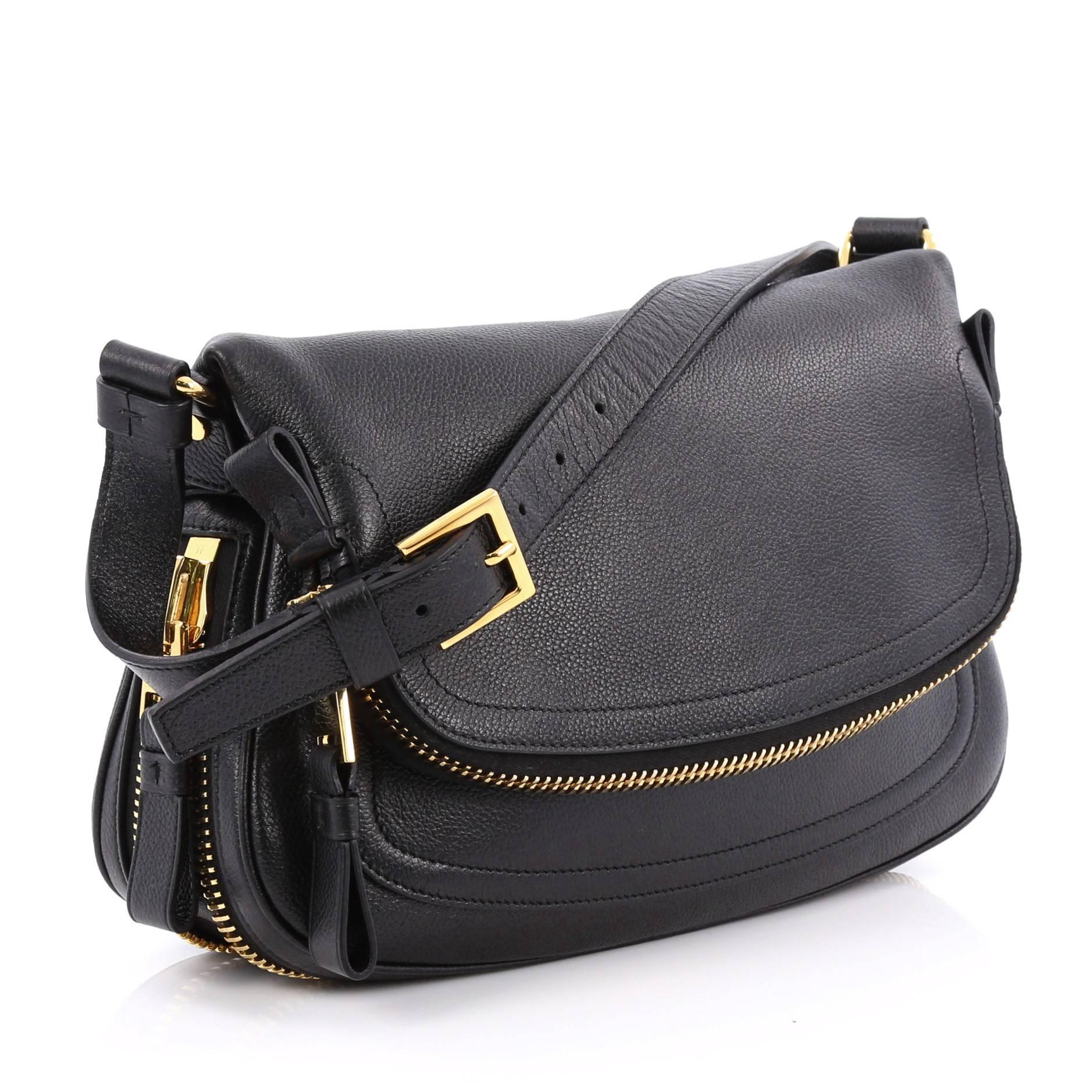 Black Tom Ford Jennifer Shoulder Bag NM Leather Medium 