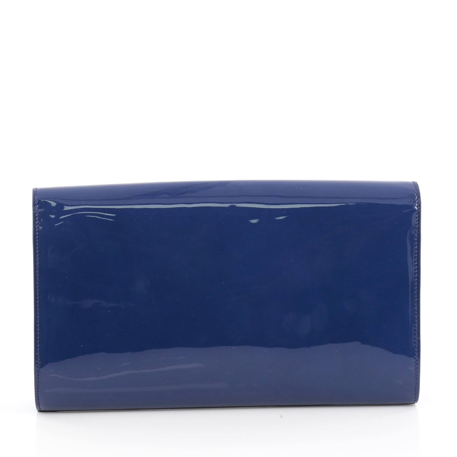 Saint Laurent Belle de Jour Clutch Patent Large In Good Condition In NY, NY