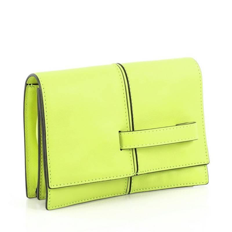 Yellow Valentino My Own Code Clutch Leather
